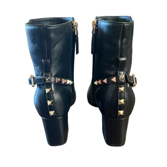 Valentino Garavani Rockstud Leather Block Heel Side Zip Booties NEW EU 35/US 5 - Picture 7 of 16